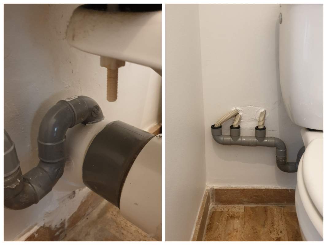 Evacuation d'eau des trois splits intérieurs dans les WC Rue Callelongue 13008 par Génération Confort