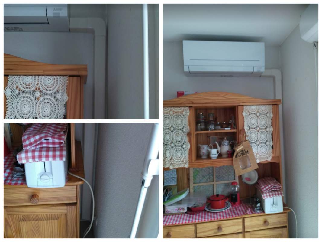 Goulotte pour raccorder l'unité extérieure et intérieure avec les liaison frigorifique et le câble de régulation