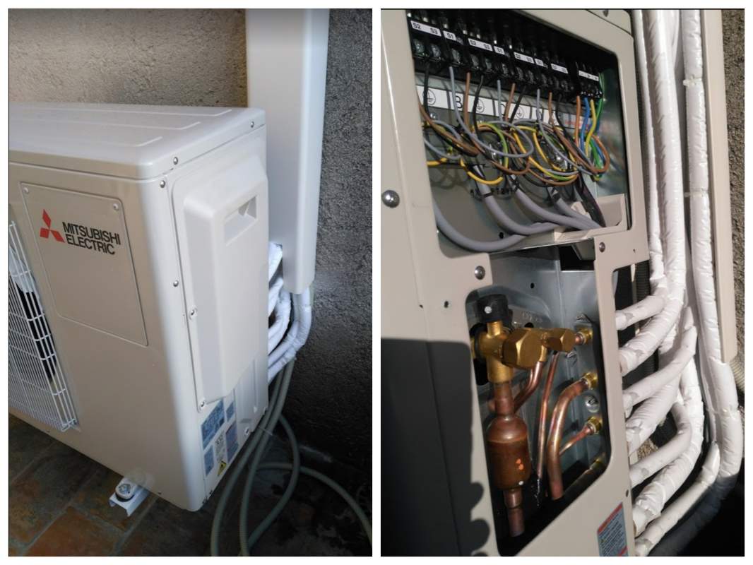 Raccord liaisons frigorifique Groupe extérieur multi-salit Mitsubishi Electric