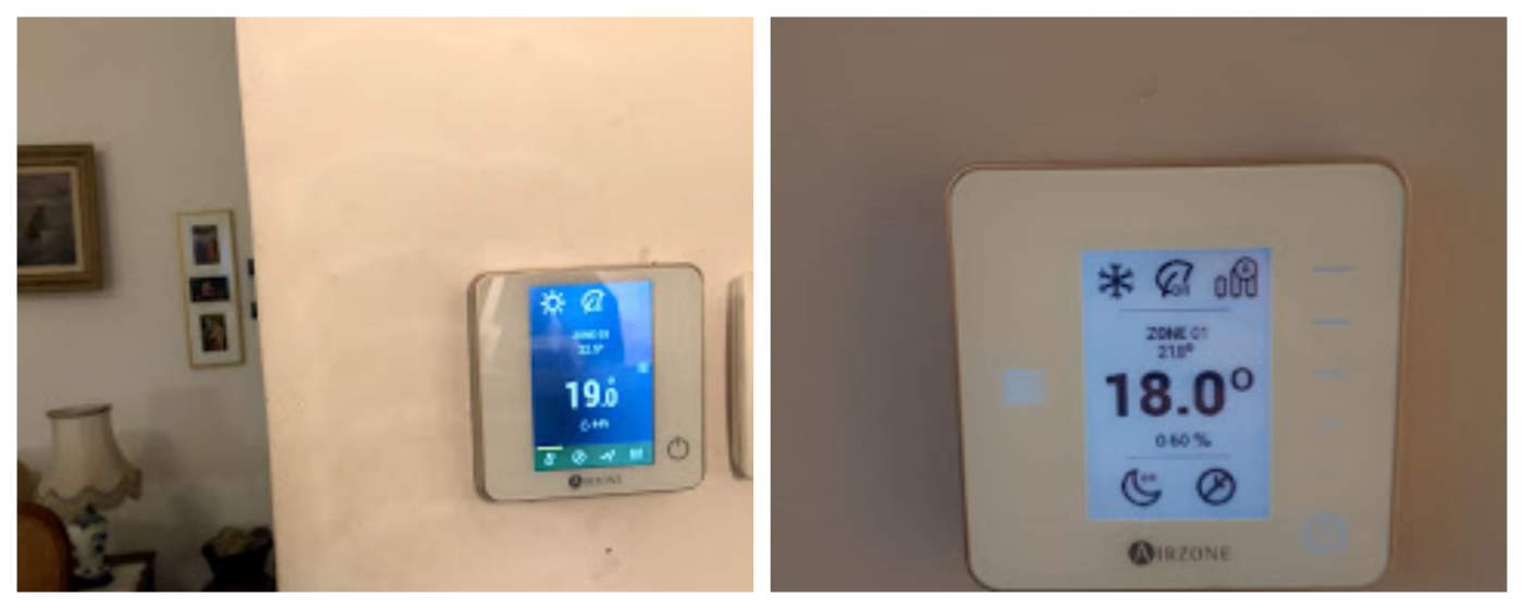 Télécommande Blue Face (Filaire)   Think (Radio) compris dans le Kit Airzone