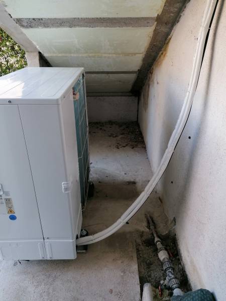 Raccordement groupe pompe à chaleur air eau MITSUBISHI ELECTRIC 