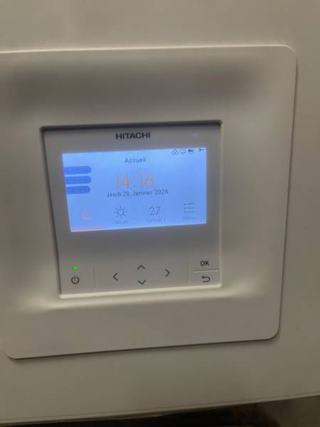 2 Pac Air Eau HITACHI Haute Température et Moyenne Température pour chauffage et eau chaude sanitaire pour Maison 13014