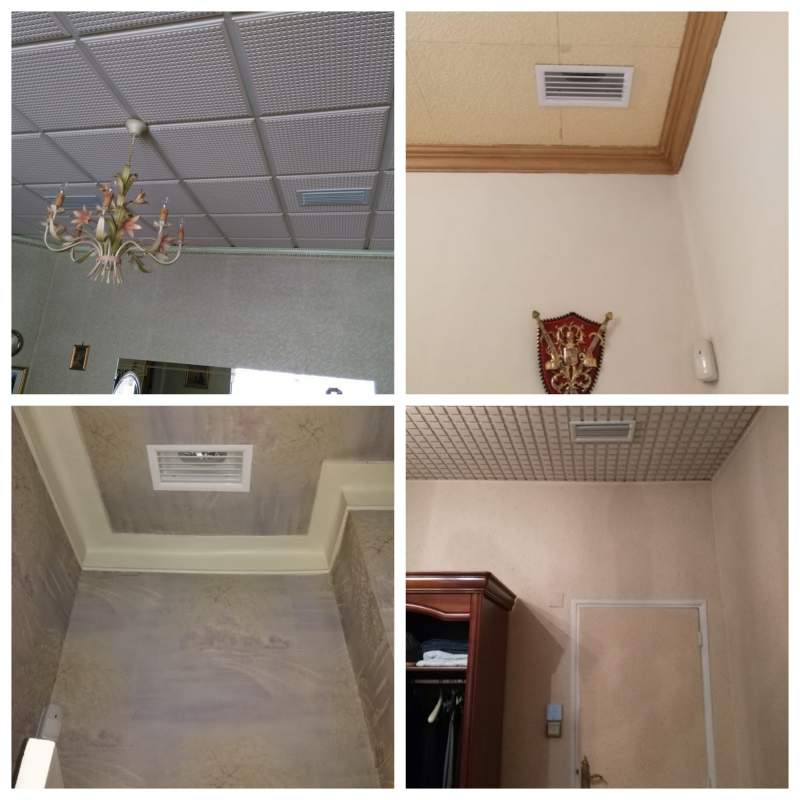 5 Bouches de soufflages (salon, chambre)