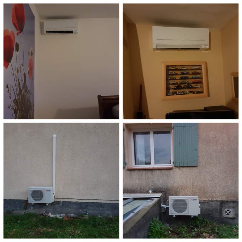 Installation complète deux mono-split Mitsubishi Electric